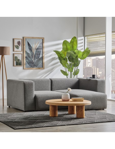chaiselongsofa chaiselong sofa billig højrevendt stof grå
