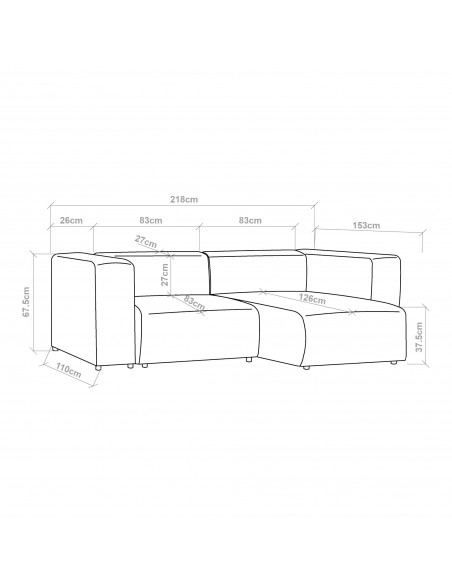 chaiselongsofa chaiselong sofa billig højrevendt stof grå