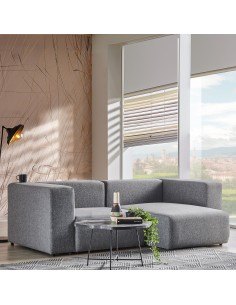 chaiselongsofa chaiselong sofa billig højrevendt stof grå 2