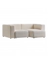 ROCKY Modul højrevendt chaiselongsofa i ripcord polyester 218 x 110 - 153 cm - Beige