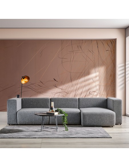 chaiselongsofa chaiselong sofa billig højrevendt stof grå