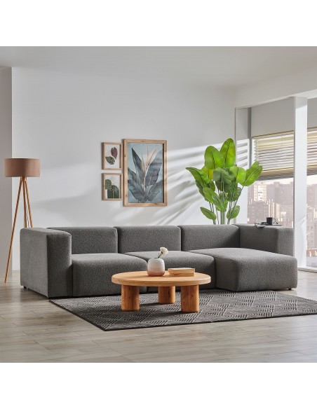 chaiselongsofa chaiselong sofa billig højrevendt stof grå