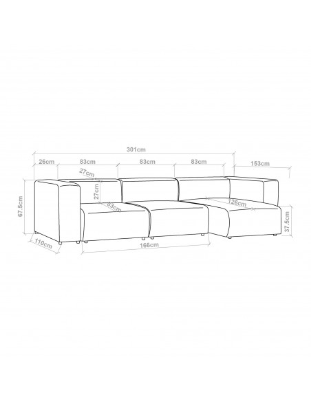 chaiselongsofa chaiselong sofa billig højrevendt stof grå