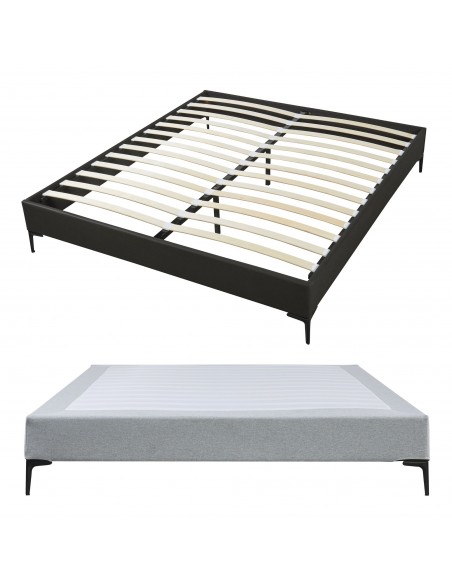 sengeramme med madras 160x200 160 sengestel stof seng
