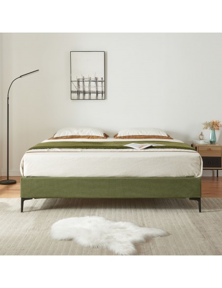 sengeramme med madras 180x200 180 sengestel stof seng