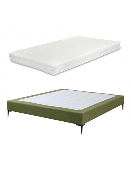 sengeramme med madras 180x200 180 sengestel stof seng