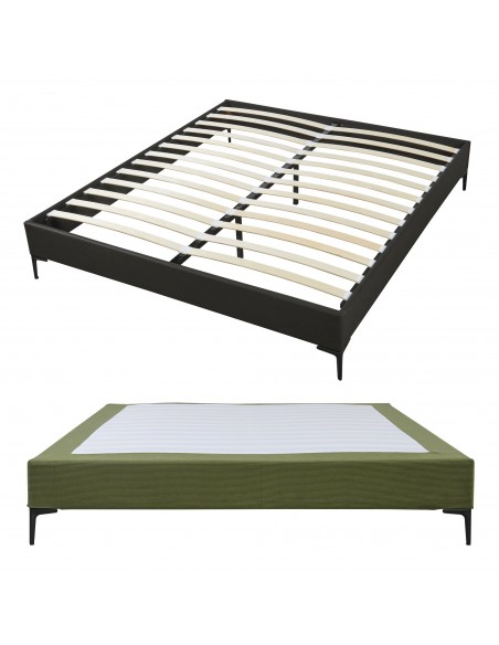 sengeramme med madras 180x200 180 sengestel stof seng