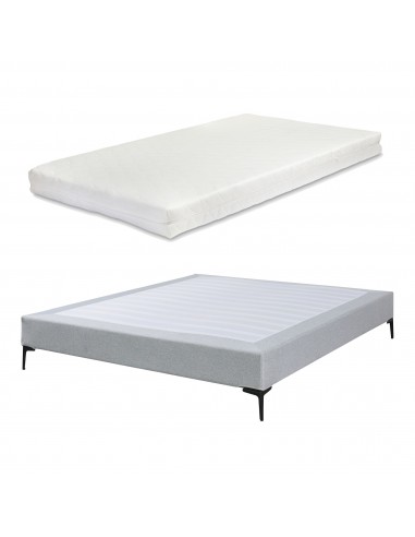 sengeramme med madras 180x200 180 sengestel stof seng