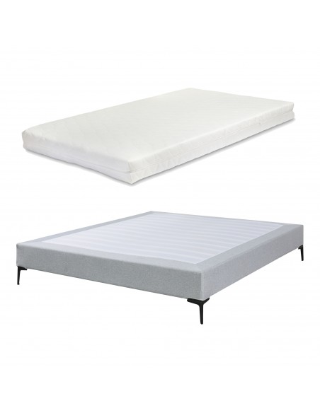 sengeramme med madras 180x200 180 sengestel stof seng