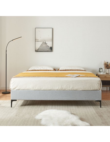 sengeramme med madras 180x200 180 sengestel stof seng