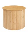 Rundt sofabord i bambus og MDF H48 x Ø60 cm - Natur