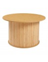 Rundt sofabord i bambus og MDF H48 x Ø80 cm - Natur