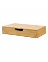 Væghængt sengebord i bambus H8 x B40 x D24 cm - Natur