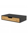 Væghængt sengebord i bambus H8 x B40 x D24 cm - Natur/Sort