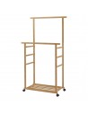 Garderobe stativ i bambus 147 x 70 x 36 cm - Natur