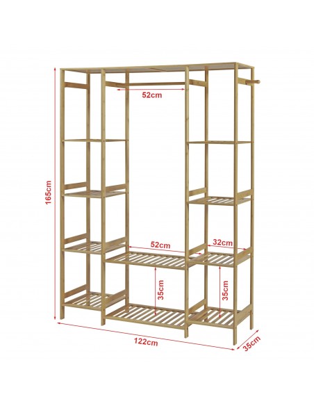 garderobe entre stativ tøjopbevaring opbevaring reol