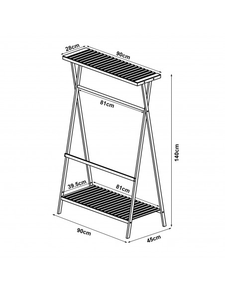 garderobe entre stativ tøjopbevaring opbevaring reol