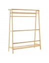 Garderobe stativ i bambus 139 x 100 x 40 cm - Natur