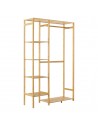 Garderobe stativ i bambus 145 x 90 x 30 cm - Natur