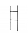 Garderobe teleskop stativ i stål H105 - 278 x B75 - 115 cm - Sort
