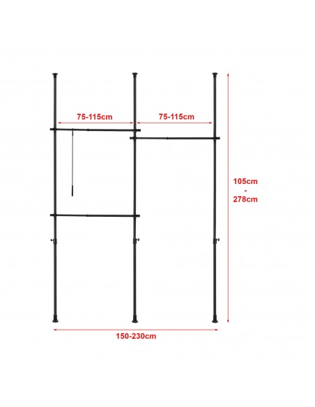 garderobe entre stativ tøjopbevaring opbevaring