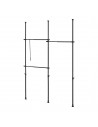 Garderobe teleskop stativ i stål H105 - 278 x B150 - 230 cm - Sort