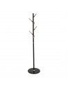 Stumtjener i stål og sten H172 cm - Sort/Natur/Sort marmor