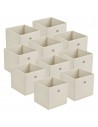 10 x Foldekasser i polyester H28 x B30 x D30 cm - Beige