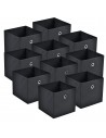 10 x Foldekasser i polyester H28 x B30 x D30 cm - Sort