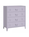 LINNA Kommode i metal H92 x B80 x D40 cm - Lilla