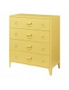 LINNA Kommode i metal H92 x B80 x D40 cm - Gul