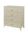 LINNA Kommode i metal H92 x B80 x D40 cm - Kamelgrå