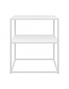 sengebord med hylde hvid natbord
