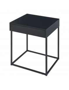 sengebord med skuffe sort natbord 2