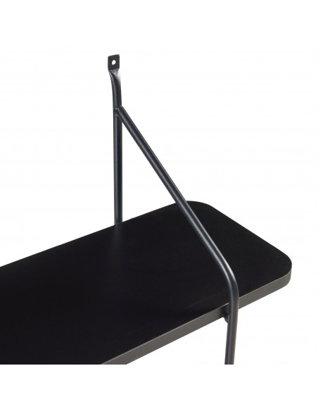 moderne hylde string sort metal