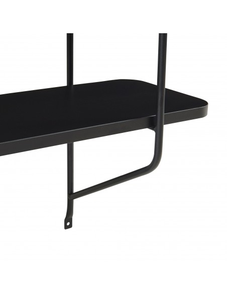 moderne hylde string sort metal