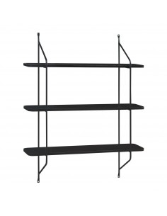 moderne hylde string sort metal