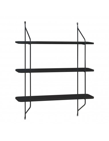 moderne hylde string sort metal