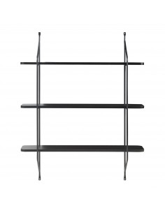 moderne hylde string sort metal 2
