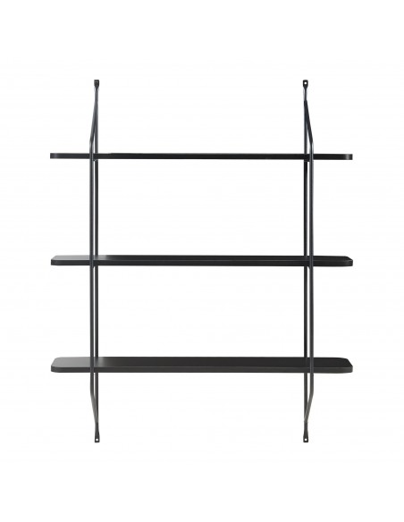 moderne hylde string sort metal