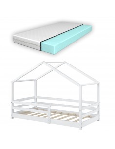 børneseng husseng hus træ indretning til børneværelset koldskum hvid