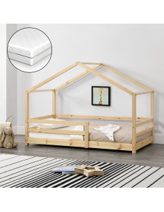 børneseng husseng hus træ indretning til børneværelset koldskum hvid 2