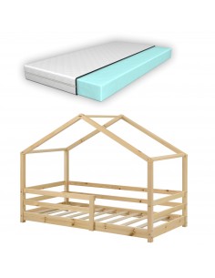 børneseng husseng hus træ indretning til børneværelset koldskum hvid