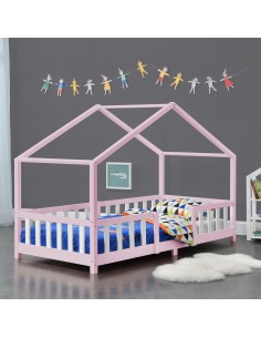 børneseng husseng hus træ indretning til børneværelset hvid 90 200 2