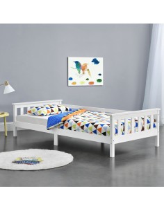 børneseng træ indretning til børneværelset hvid 90 200 2