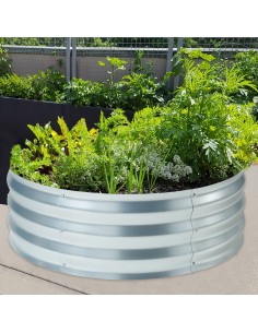 højbed stål grå rundt 2