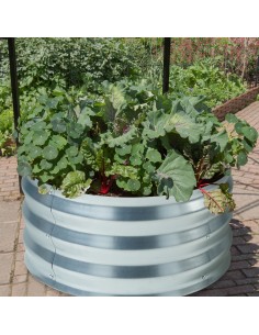 højbed stål grå rundt 2