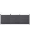 Komplet WPC Havehegn i aluminium og komposit H183 x B531 cm - Grå