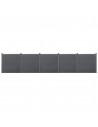 Komplet WPC Havehegn i aluminium og komposit H183 x B879 cm - Grå