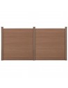 Komplet WPC Havehegn i aluminium og komposit H183 x B357 cm - Brun